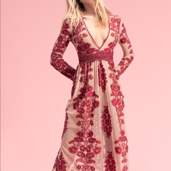 For Love and Lemons Red Temecula Maxi Dress - Picture 4 of 14